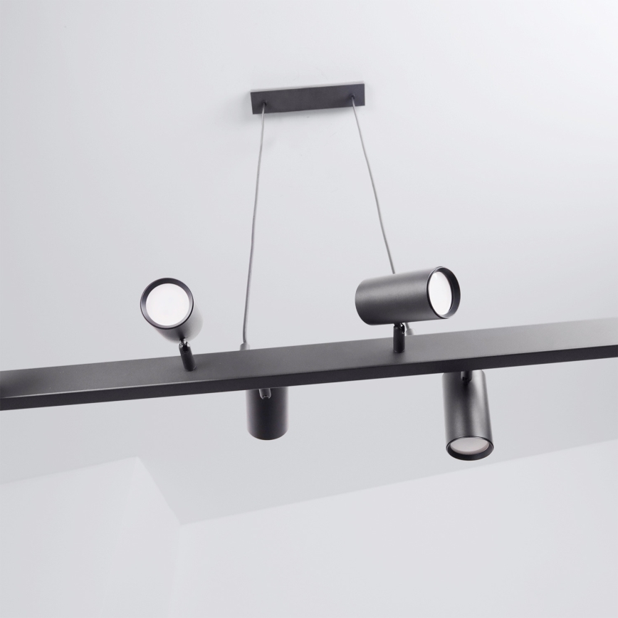 Brilagi - LED RGBW dimbare hanglamp aan kabel SELE 6xGU10/6,5W/230V 2700-6500K zwart + afstandsbediening
