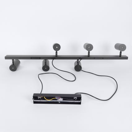 Brilagi - LED RGBW dimbare hanglamp aan kabel SELE 6xGU10/6,5W/230V 2700-6500K zwart + afstandsbediening