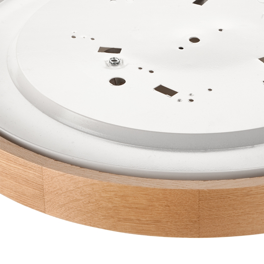 Brilagi - dimbare LED RGBW plafondlamp CARVALHO 3xE27/15W/230V 2700–6500K Wi-Fi, eiken Ø 47,5 cm