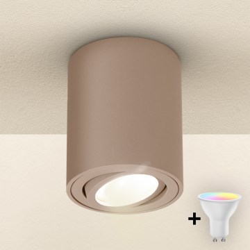 Brilagi - Dimbare LED RGBW-spot MIA 1xGU10/30W/230V 2700-6500K Wi-Fi 100x80 mm beige