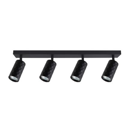 Brilagi - LED RGBW dimbare spotlamp SELE DIAMANT 4xGU10/4,8W/230V 3000K zwart + afstandsbediening