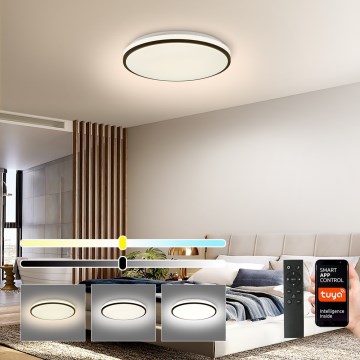 Brilagi - Dimbare LED SMART plafondlamp 24W/230V Ø 38 cm 3000–6000K Wi‑Fi Tuya Beacon + afstandsbediening