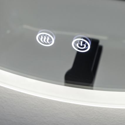 Brilagi - LED Dimbare verwarmde badkamerspiegel met randverlichting CLARA ECO LED/12W/230V Ø 60 cm 3000/4000/6500K IP44 CRI 90