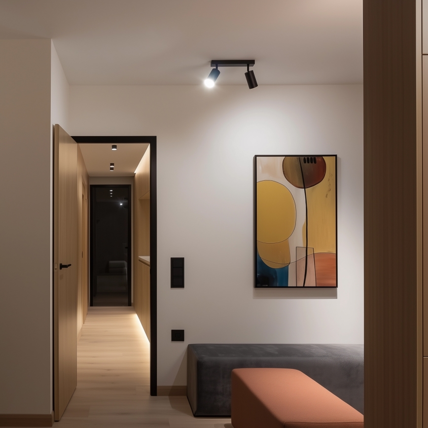Brilagi - LED RGBW dimbare spot SELE 2xGU10/6,5W/230V 2700-6500K zwart/goud