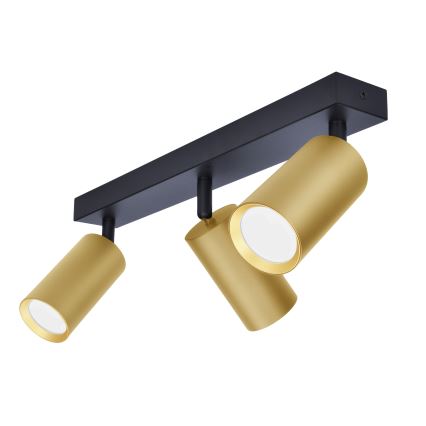 Brilagi - Dimbare LED RGBW spot SELE GOLDEN 3xGU10/4,8W/230V 3000K zwart/goud + afstandsbediening