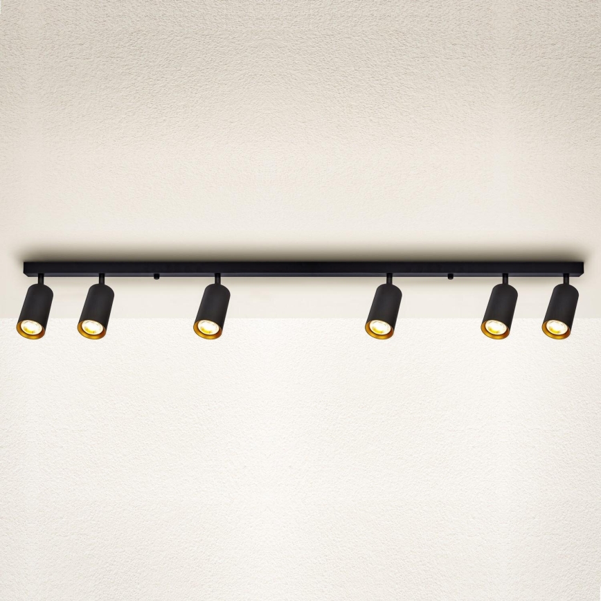 Brilagi - Dimbare LED-spotarmatuur SELE 6xGU10/6,5W/230V 2700-6500K zwart/goud