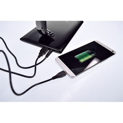 Brilagi - Dimbare LED Tafel Lamp met USB verbinding LED/12W/230V zwart