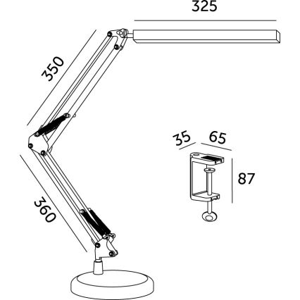 BRILAGI - dimbare LED-tafellamp 2-in-1 USB VARIO LED/14W/5V 3000-6000K zwart