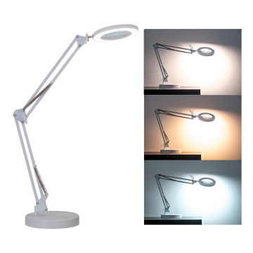 Brilagi - Dimbare LED tafellamp met een vergrootglas LENS LED/12W/5V 3000/4200/6000K wit