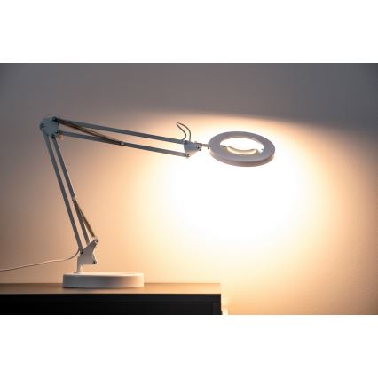 Brilagi - Dimbare LED tafellamp met een vergrootglas ​ LENS LED/12W/5V 3000/4200/6000K wit