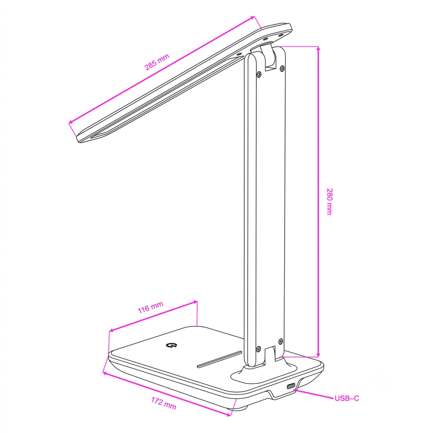 Brilagi - Dimbare LED tafellamp MODO LED/7W/230V 3000/4000/6500K roze