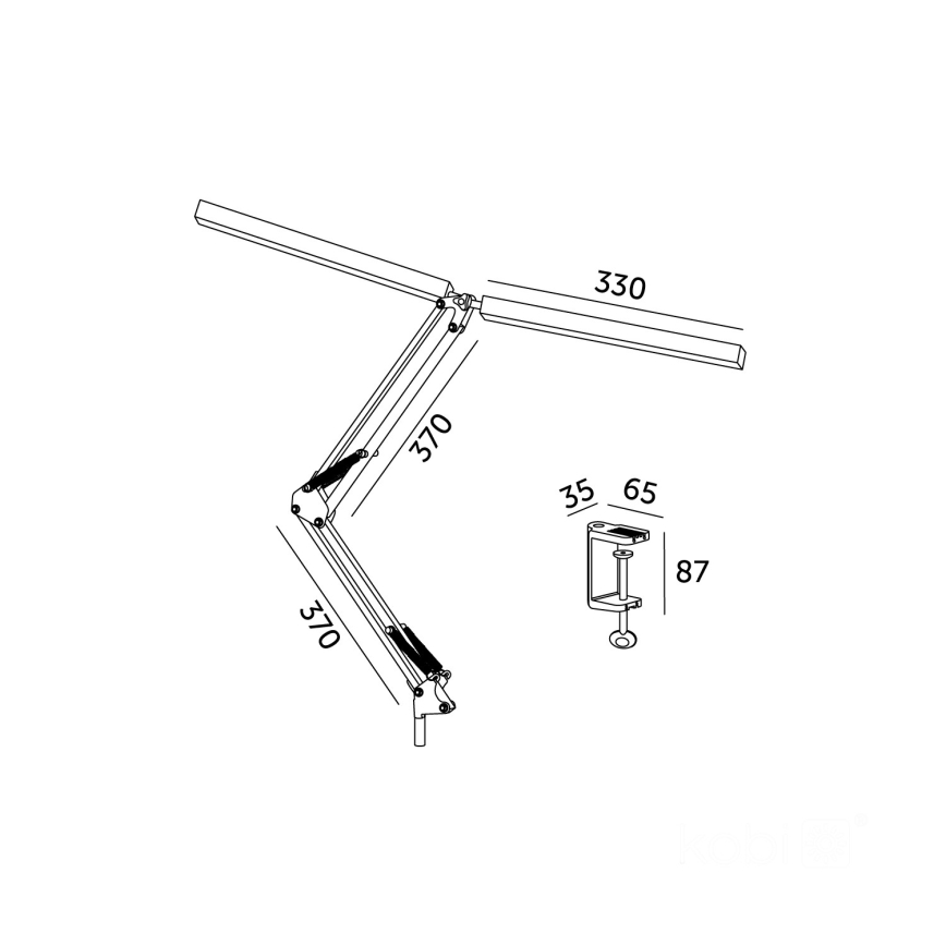 Brilagi - Dimbare LED tafellamp VARIO 2xLED/14W/230V 3000-6000K zwart