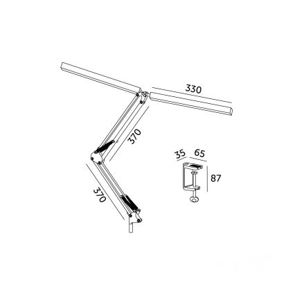 Brilagi - LED Dimbaar flexibel tafellamp VARIO LED/15W/230V 3000-6000K zwart