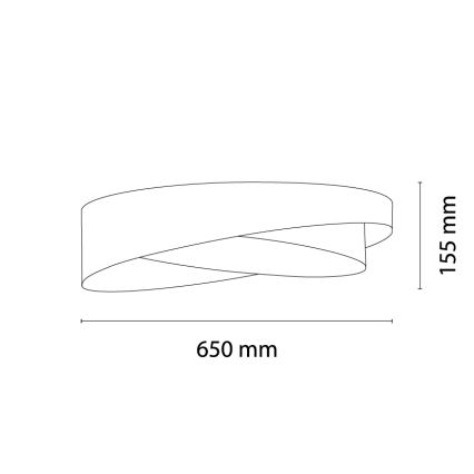 BRILAGI - LED Dimbare plafondlamp VELVET TWIST LED/36W/230V 3000-6000K Ø 65 cm Wi-Fi Tuya Beacon roze/crème + afstandsbediening