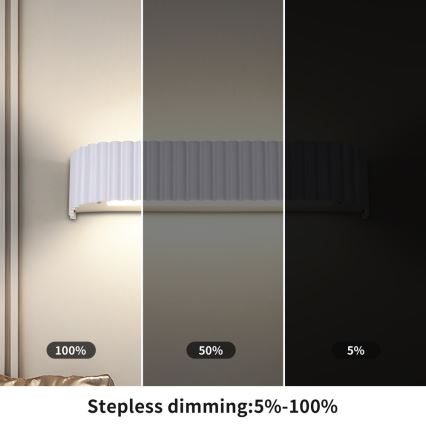 Brilagi - LED-dimbare wandlamp FALCON MODERN LED/14W/230V 3000-6000K 40 cm wit + afstandsbediening