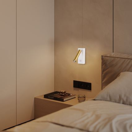 Brilagi - Dimbare LED wandspot MAYA 1xG9/4W/230V wit/goud