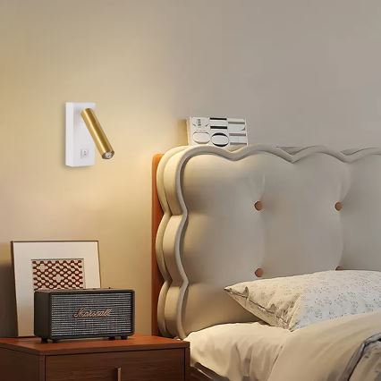 Brilagi - Dimbare LED wandspot MAYA 1xG9/4W/230V wit/goud