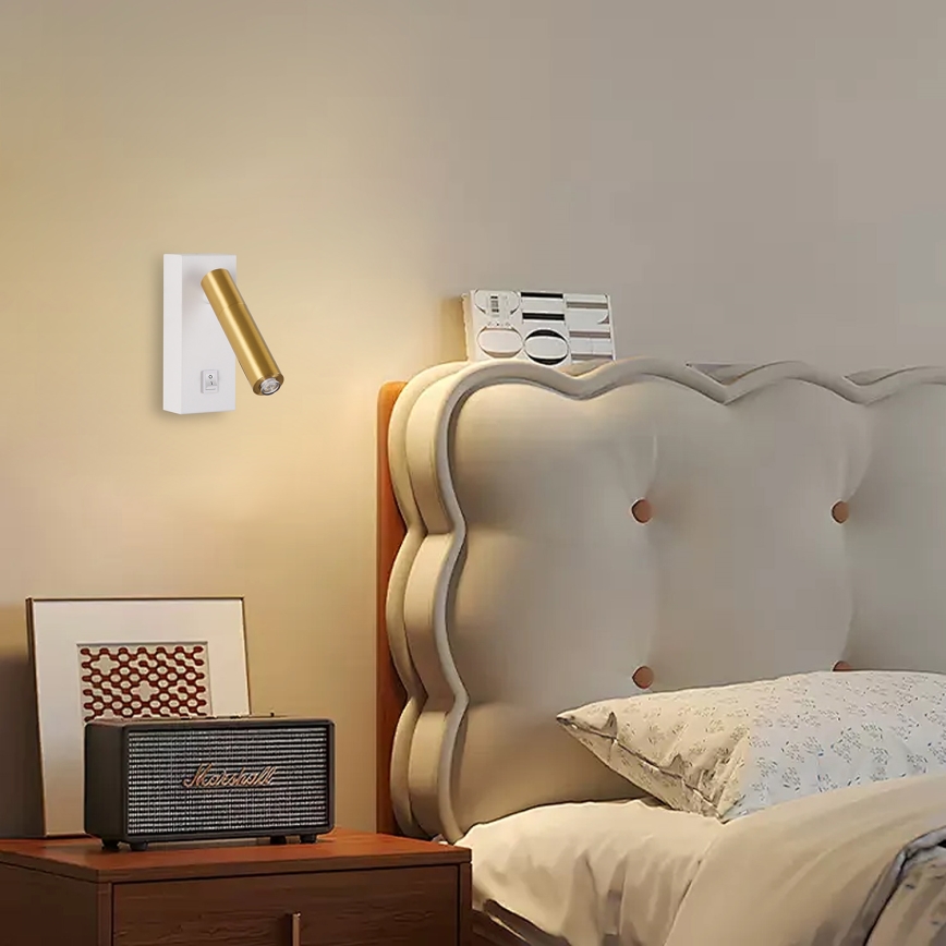 Brilagi - Dimbare LED wandspot MAYA 1xG9/4W/230V wit/goud