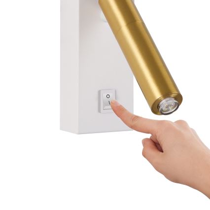Brilagi - Dimbare LED wandspot MAYA 1xG9/4W/230V wit/goud