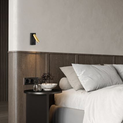 Brilagi - Dimbare LED wandspot MAYA 1xG9/4W/230V zwart/goud