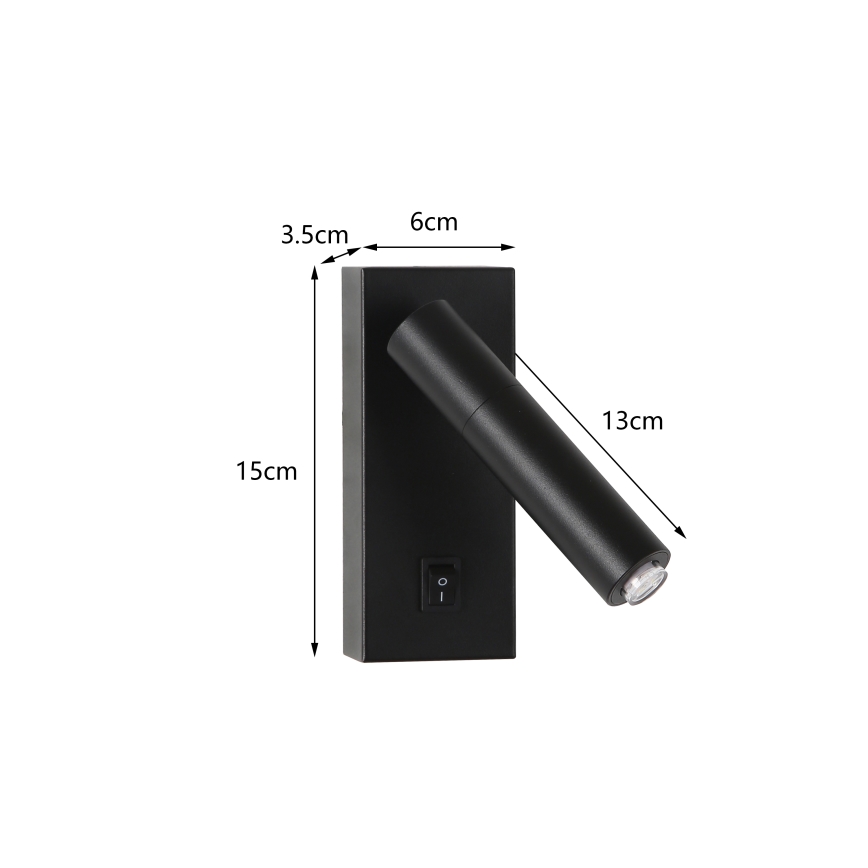 Brilagi - Dimbare LED wandspot MAYA 1xG9/4W/230V zwart