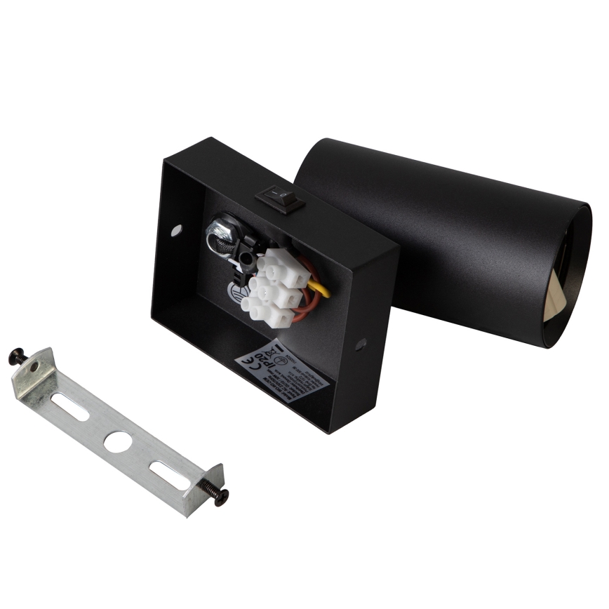Brilagi - LED RGBW dimbare wandspot met schakelaar SELE 1xGU10/4,8W/230V 3000K zwart + afstandsbediening
