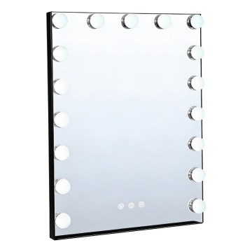 Brilagi - Dimbare make-upspiegel HOLLYWOOD LED/15W/230V 3000/4000/6500K 55x70 cm zwart