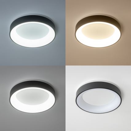 Brilagi - LED-dimbare plafondlamp FALCON LED/80W/230V 3000-6500K Ø 60 cm zwart + afstandsbediening