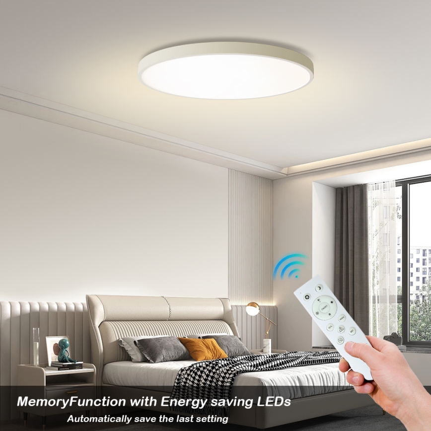 Brilagi - Dimbare LED-plafondlamp POOL SMART LED/100W/230V 3000-6000K Ø 80 cm Wi-Fi Tuya wit + afstandsbediening
