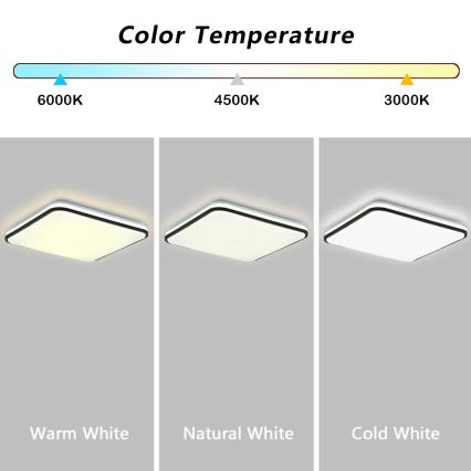 Brilagi - Dimbare SMART LED-plafondlamp LED/36W/230V 53x53 cm 3000-6000K Wi-Fi Tuya Beacon + afstandsbediening