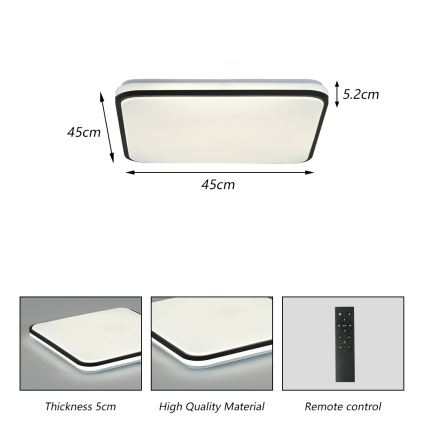 Brilagi - Dimbare SMART LED-plafondlamp LED/36W/230V 53x53 cm 3000-6000K Wi-Fi Tuya Beacon + afstandsbediening