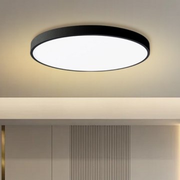 Brilagi - Dimbare SMART LED Plafondlamp POOL/128W/230V 3000-6000K 100 cm Wi-Fi Tuya zwart + afstandsbediening