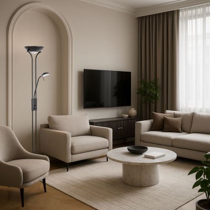 Brilagi - Dimbare vloerlamp SCARLETT 1xR7s/230W/230V + 1xG9/40W zwart