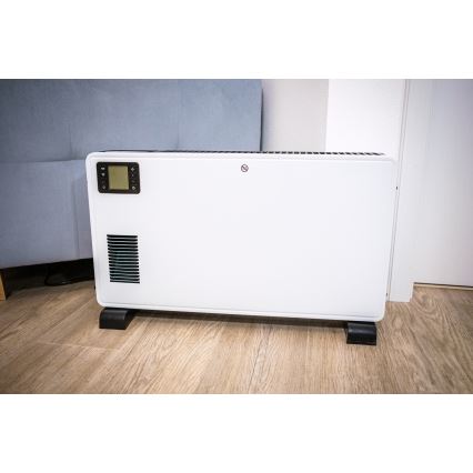 Brilagi - Elektrische convectorkachel 1000/1300/2300W LCD/timer/TURBO/thermostaat wit + AB