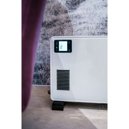 Brilagi - Elektrische convectorkachel 1000/1300/2300W LCD/timer/TURBO/thermostaat wit + AB