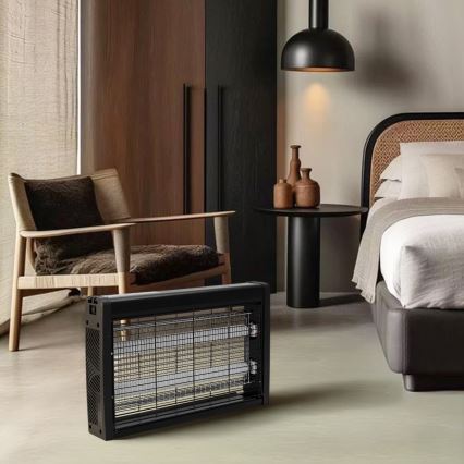 Brilagi - Elektrische insectenval 2×18 W UV-lampen, 230 V, 100 m², zwart