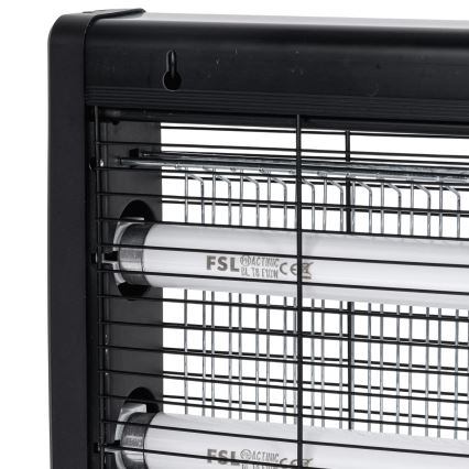 Brilagi - Elektrische insectenvanger 2xUV/10W/230V 60 m2 zwart