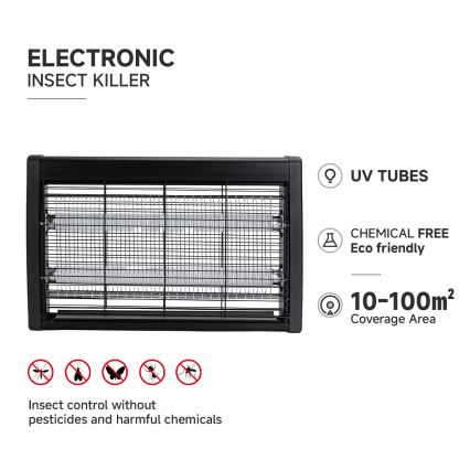 Brilagi - Elektrische insectenvanger 2xUV/18W/230V 100 m2