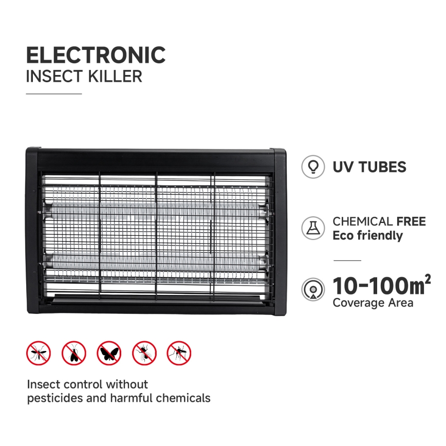 Brilagi - Elektrische insectenvanger 2xUV/18W/230V 100 m2
