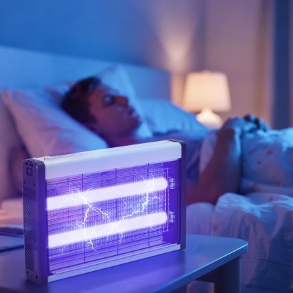 Brilagi - Elektrische insectenvanger 2xUV/20W/230V, geschikt voor 100 m²