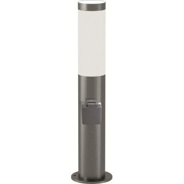 Brilagi - ELIA LED dimbare buitenlamp met stopcontact 1xE27/6W/230V 2700-6500K IP44 Wi-Fi 50 cm mat chroom