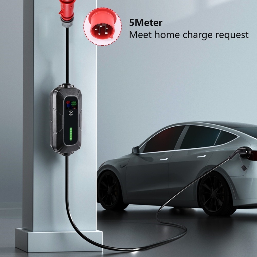 Brilagi - EV-reislaadstation voor elektrische auto's ​ FAST AC Type 2 16A/380V 11kW + plug 230V, 3,7kW 5m + Etui