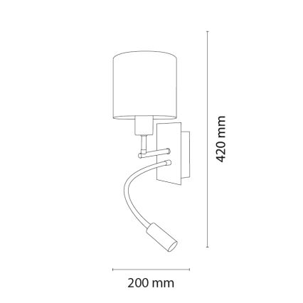 Brilagi - LED flexibele wandlamp voor kinderen BOBO 1xE27/25W/230V + LED/3W mat chroom/crème/konijntjes