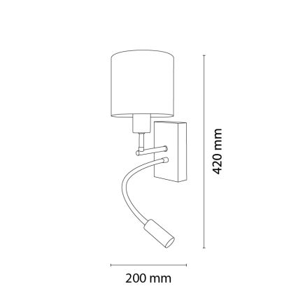 Brilagi - BOBO WOOD flexibele LED-wandlamp voor kinderen, 1x E27/25W/230V + ingebouwde LED 3W, eik/wit/eenhoorns