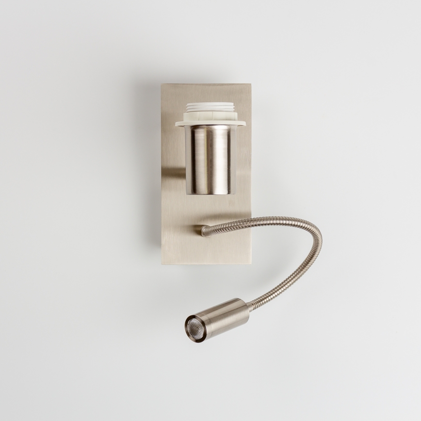 Brilagi - LED flexibele wandlamp NUBILA 1x E27/25W/230V + LED/3W mat chroom/oranje