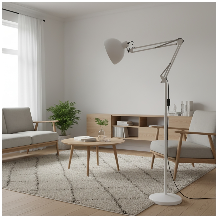 Brilagi - Flexibele staande lamp TASKER 1xE27/60W/230V 157 cm wit