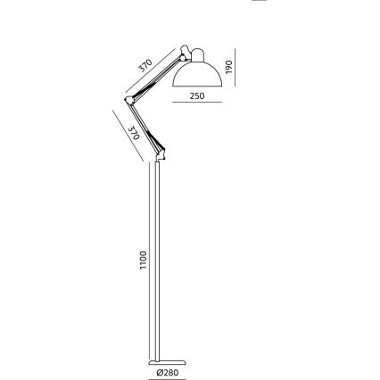 BRILAGI - Flexibele staande lamp TASKER 1xE27/60W/230V 157 cm wit