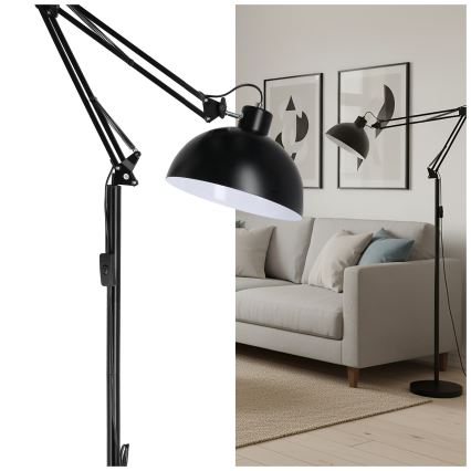Brilagi - Flexibele vloerlamp TASKER 1xE27/60W/230V 157 cm zwart