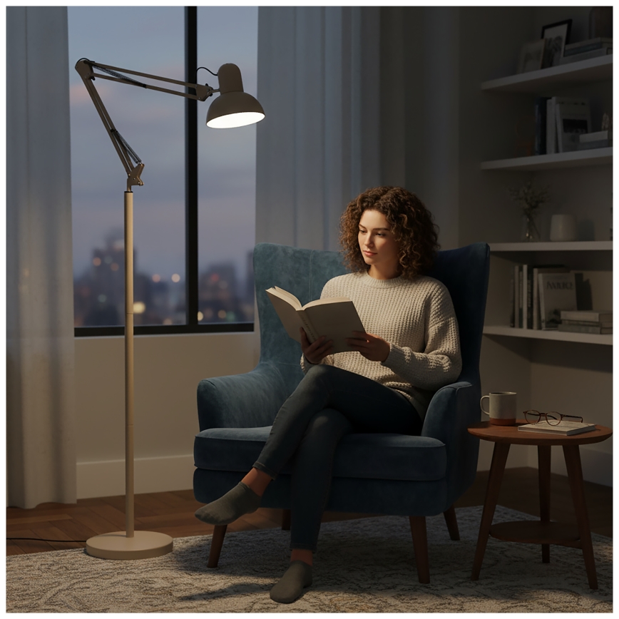 Brilagi - Flexibele vloerlamp TASKER 1xE27/60W/230V 184 cm beige