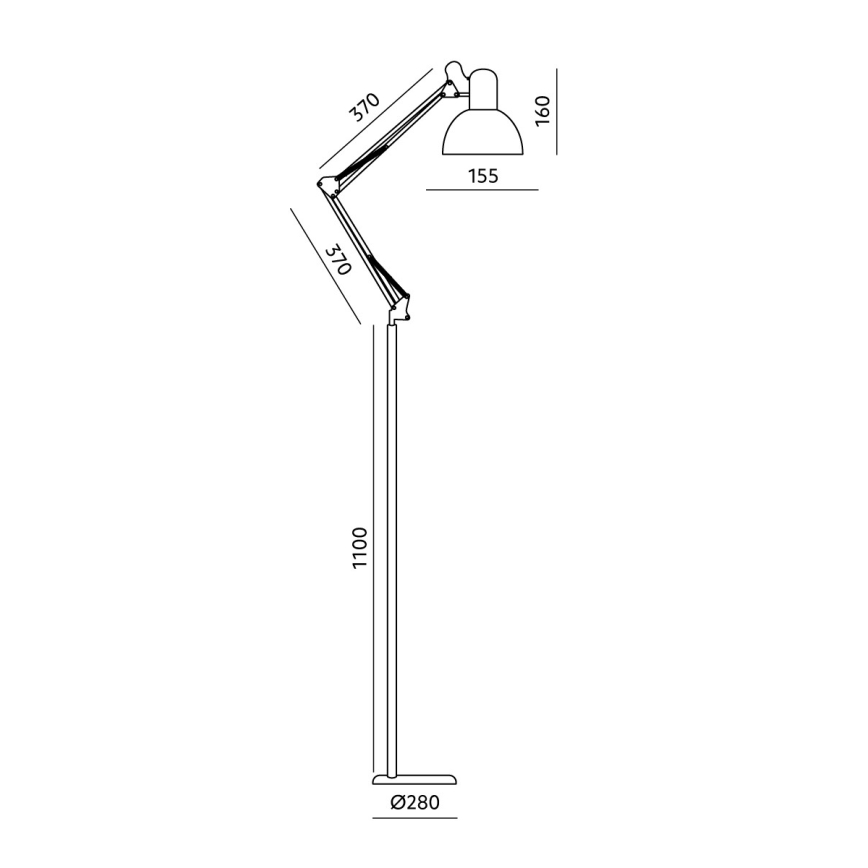 Brilagi - Flexibele vloerlamp TASKER 1xE27/60W/230V 184 cm beige